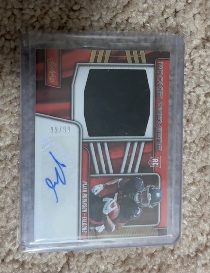 2023 Panini Absolute Rookie Premiere Materials Autographs #RCMA-BR Bijan Robinson — front