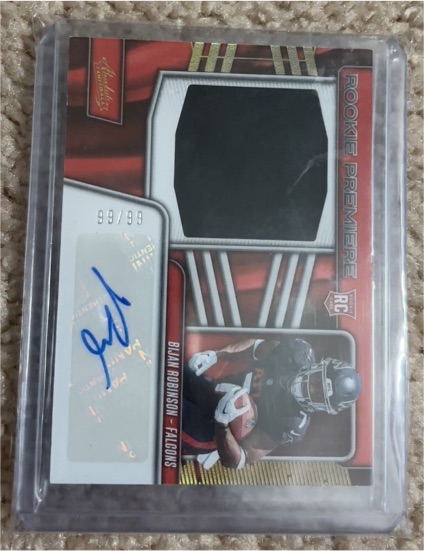 2023 Panini Absolute Rookie Premiere Materials #RPM-BR Bijan Robinson — front