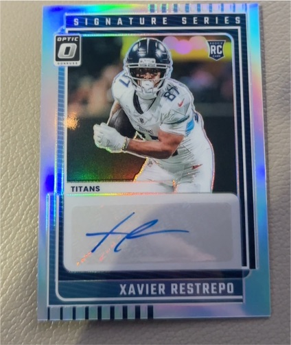 2025 Donruss Optic #SSH-XA Xavier Restrepo Signature Series Rookie Auto — front
