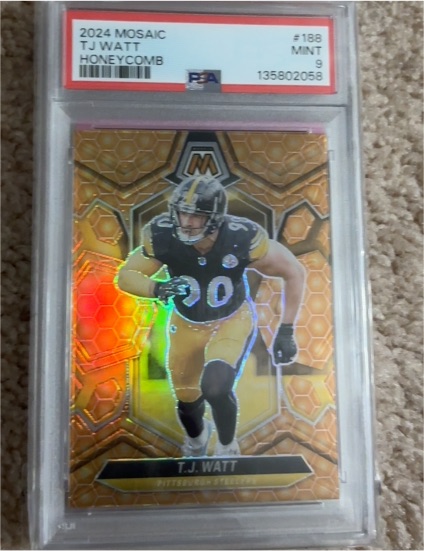 2024 Panini Mosaic #188 T.J. Watt Honeycomb — front