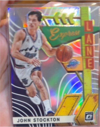 2019-20 Donruss Optic #8 John Stockton Express Lane Purple Prizm — front