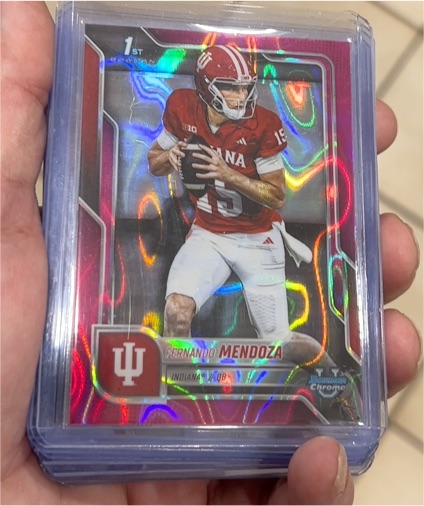 2025 Bowman University Chrome #109 Fernando Mendoza — front