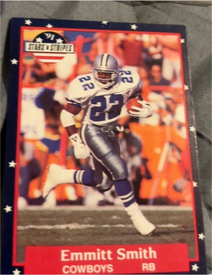 1991 Fleer Stars 'n Stripes #70 Emmitt Smith — front