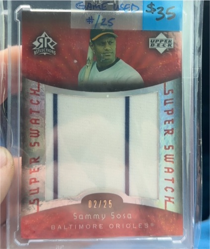 2005 Upper Deck Reflections Super Swatch #SS Sammy Sosa — front