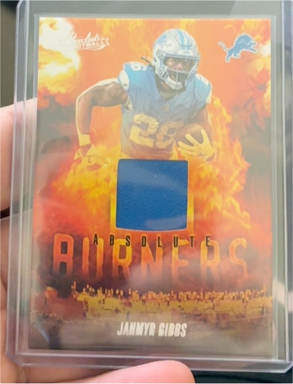2025 Panini Absolute #ABU-JGI Jahmyr Gibbs Absolute Burners — front