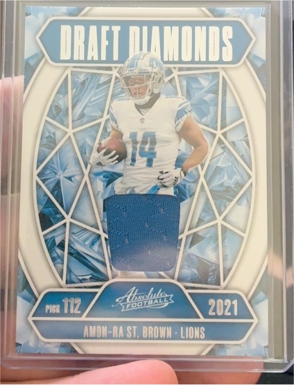 2025 Panini Absolute Draft Diamonds #DDJ-ASB Amon-Ra St. Brown — front