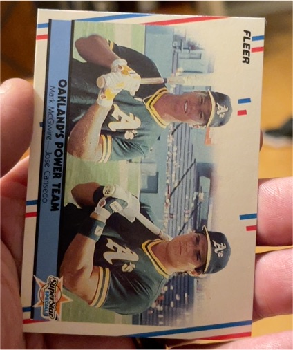 1988 Fleer #624 Mark McGwire / Jose Canseco — front