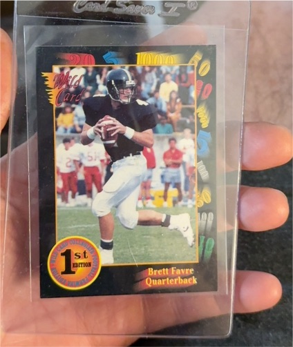 1991 Wild Card #119 Brett Favre Rookie — front