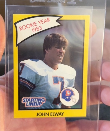 1990 Kenner Starting Lineup Yellow Border John Elway Rookie Year 1983 — front