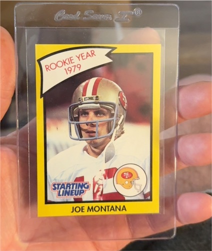 1990 Kenner Starting Lineup #Joe Montana Yellow Rookie Year — front