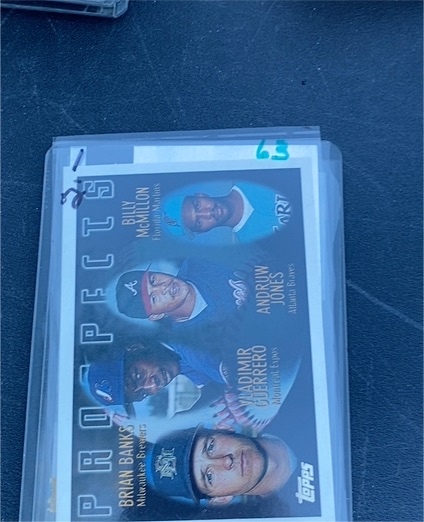 1996 Topps #435 Prospects Vladimir Guerrero, Andruw Jones, Brian Banks, Doug Million — front