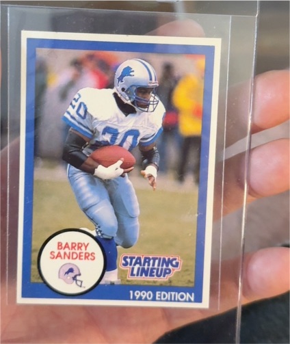 1990 Kenner Starting Lineup Barry Sanders — front