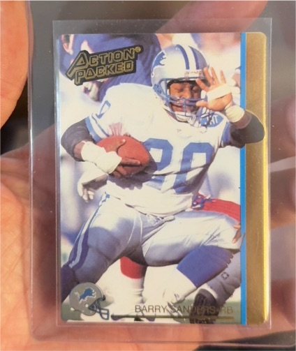 1992 Action Packed #72 Barry Sanders — front
