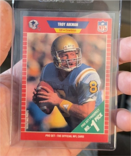 1989 Pro Set #490 Troy Aikman Rookie Dallas Cowboys — front