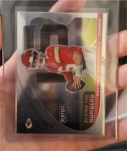 2021 Panini Playoff Behind the Numbers #BTN-PMA Patrick Mahomes II — front