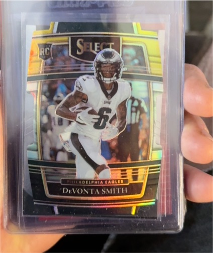 2021 Panini Select #49 DeVonta Smith Rookie Card — front