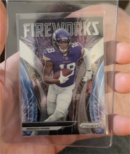 2021 Panini Prizm #F-9 Justin Jefferson Fireworks — front