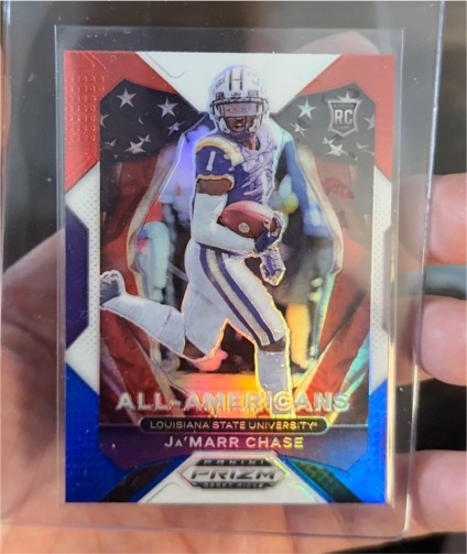 2021 Panini Prizm Draft Picks #185 Ja'Marr Chase All Americans Rookie — front