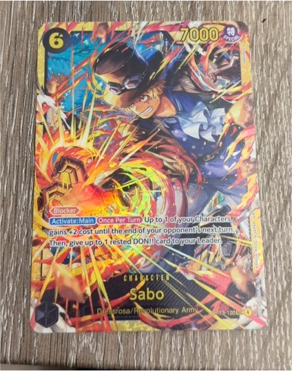 One Piece Carrying On His Will #OP13-120 Sabo Secret Rare — front