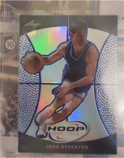 2012-13 Leaf Metal Hoop Matrix #HM-JS1 John Stockton — front