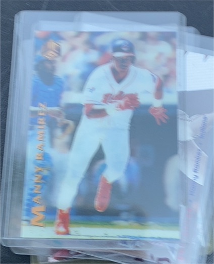 1995 Pinnacle SportFlix #134 Manny Ramirez — front