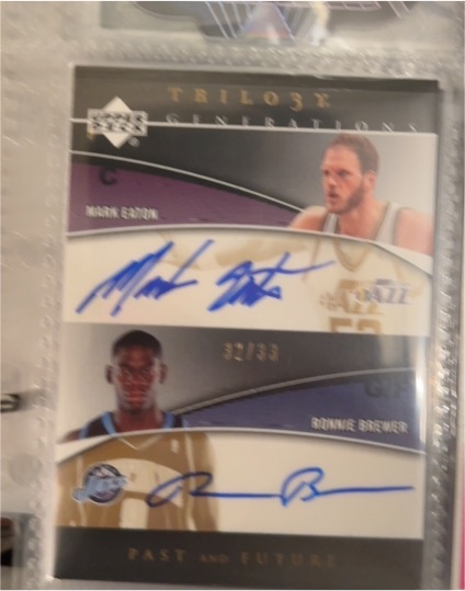2006-07 Upper Deck Trilogy #PFS-EB Mark Eaton / Ronnie Brewer — front