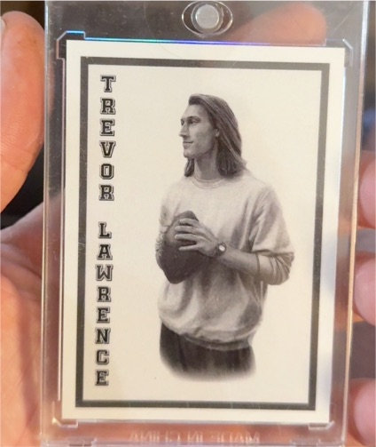 2021 Topps X #48 Trevor Lawrence Varsity #1 — front