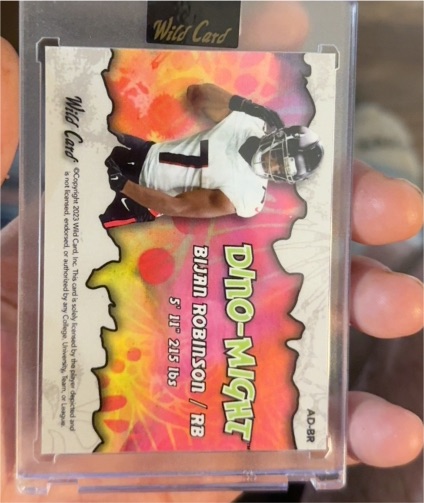2023 Wild Card Dino-Might #AD-BR Bijan Robinson — front