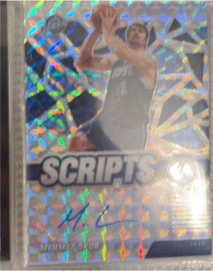 2020-21 Panini Mosaic #SC-MO Mehmet Okur Scripts — front