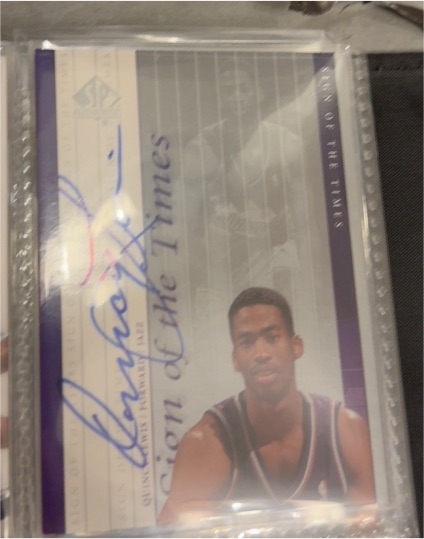 1999-00 SP Authentic Sign of the Times #QL Quincy Lewis — front