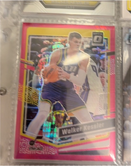 2023-24 Donruss Optic #128 Walker Kessler Pink Hyper Prizm — front