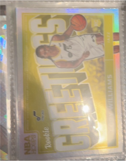 2024-25 Panini NBA Hoops #12 Cody Williams Rookie Greetings — front