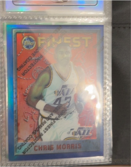 1995-96 Topps Finest #250 Chris Morris — front