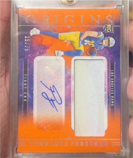 2025 Panini Origins #RJJ-TFN Terrance Ferguson Rookie Jumbo Patch Autograph — front