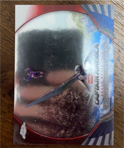 2025 Topps Marvel Studios Chrome Captain America Brave New World #BNW-23 Red Hulk Leaps at Captain America — front