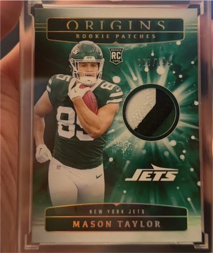 2025 Panini Origins Rookie Patches #RPH-MTR Mason Taylor — front