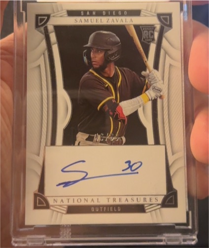 2024 Panini National Treasures Samuel Zavala Rookie Autograph — front