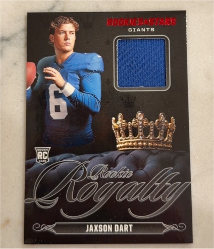 2025 Panini Rookies & Stars #RR-JDT Jaxson Dart Rookie Royalty Patch — front
