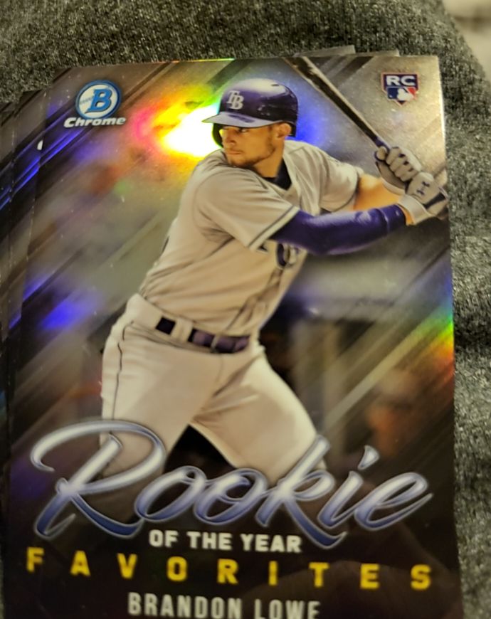 2019 Bowman Chrome Rookie of the Year Favorites #ROYF-2 Brandon Lowe — front