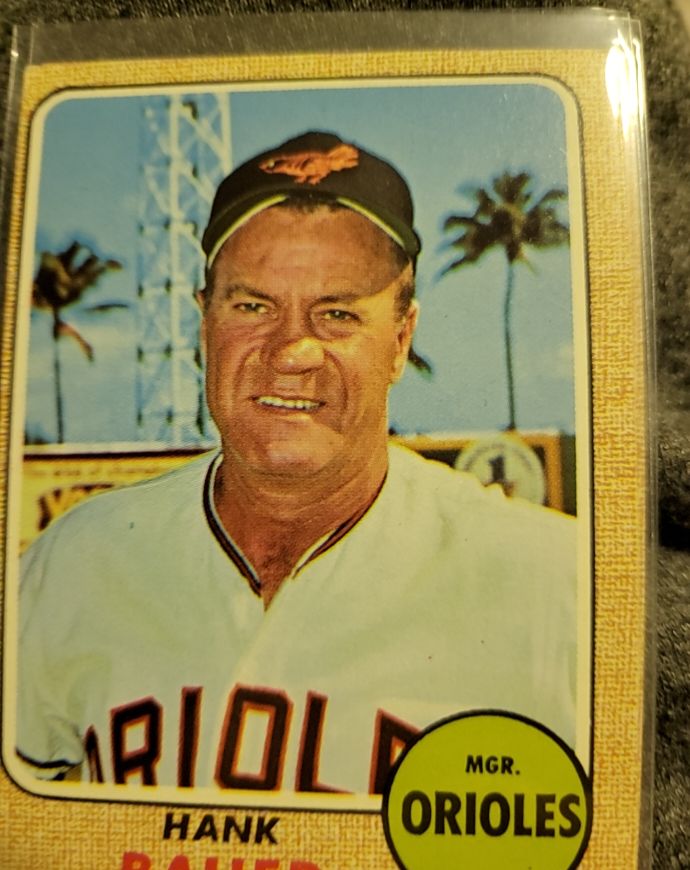 1968 Topps #513 Hank Bauer — front