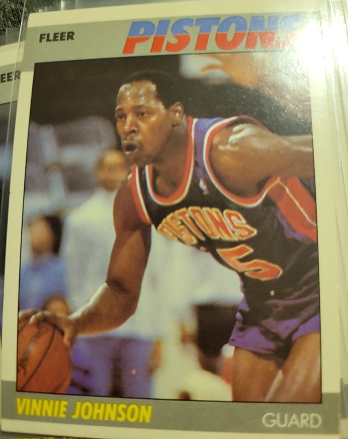 1987-88 Fleer #58 Vinnie Johnson Detroit Pistons — front