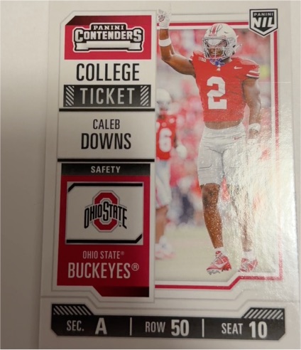 2025 Panini NIL #3 Caleb Downs — front