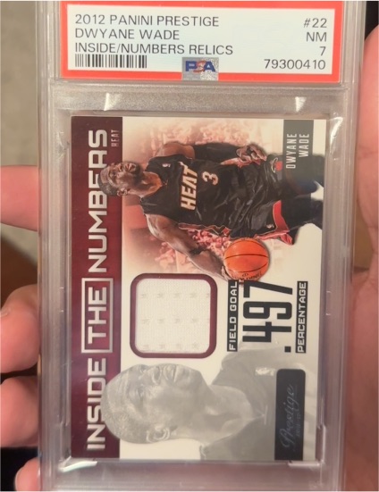 2012 Panini Prestige #22 Dwyane Wade Inside The Numbers — front