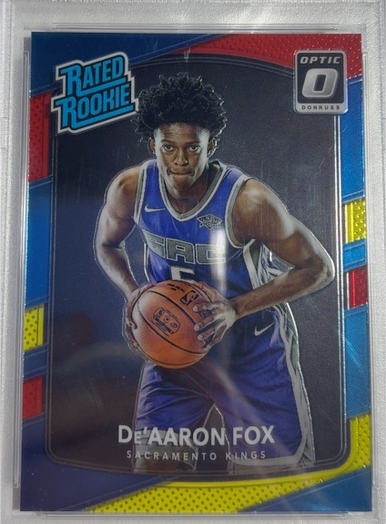 2017-18 Panini Donruss Optic #196 De'Aaron Fox Rated Rookie — front