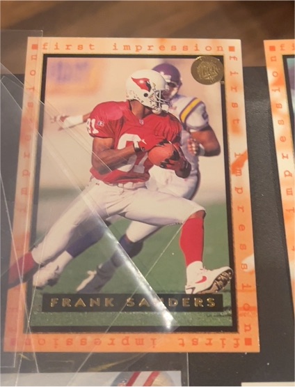 1996 Fleer Ultra #185 Frank Sanders — front