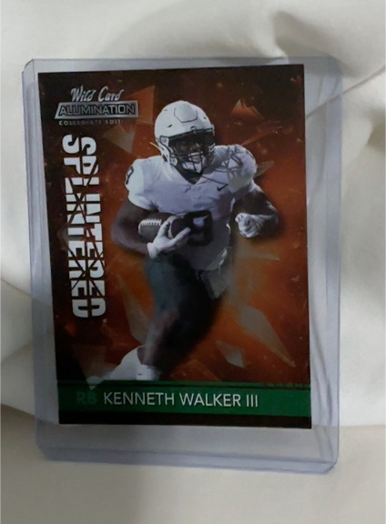 2021 Wild Card Alumination #ANSP-3 Kenneth Walker III Splintered — front