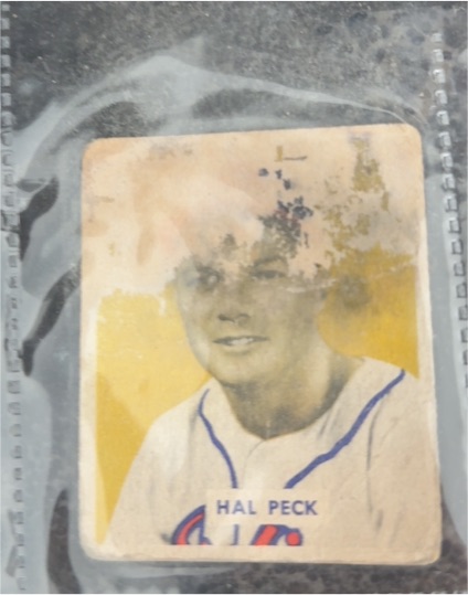 1949 Bowman #1 Hal Peck — front