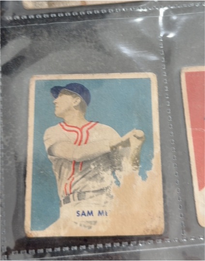 1949 Bowman #118 Sam Mele — front