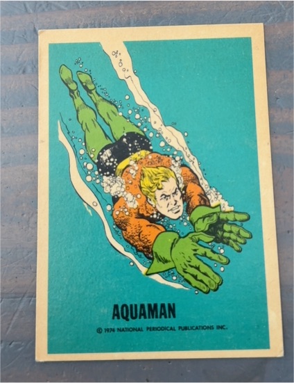 1974 National Periodical Publications Aquaman Wonder Bread Trading Card — front