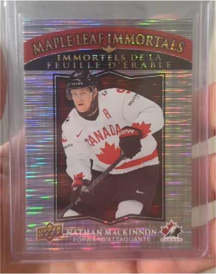 2026 Tim Hortons Team Canada Maple Leaf Immortals #ML-2 Nathan MacKinnon — front